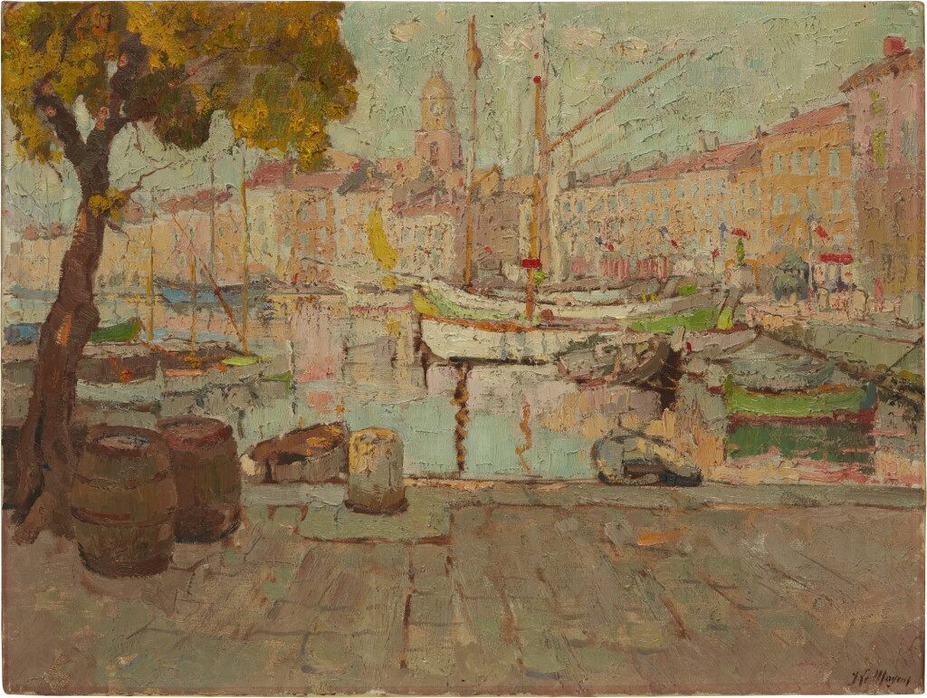 View full screen - View 1 of Lot 779. 勒邁耶 Adrien Jean Le Mayeur de Merprès | 聖特羅佩的碼頭 Quais a St Tropez.