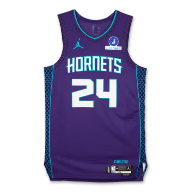 View full screen - View 1 of Lot 7. Brandon Miller Charlotte Hornets 2025-2026 Game Worn Statement Edition Jersey .