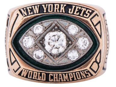 View full screen - View 1 of Lot 76. 1969 New York Jets Super Bowl III Championship Ring Presented to Equipment Manager Herb Norman (Family Letter of Provenance).