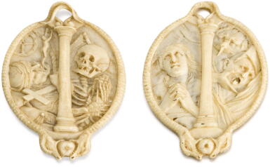 View full screen - View 1 of Lot 156. ATTRIBUTED TO CHRISTOPH DANIEL SCHENCK (1633-1691) GERMAN, LAKE KONSTANZ, SECOND HALF 17TH CENTURY | Double-Sided Memento Mori Relief.