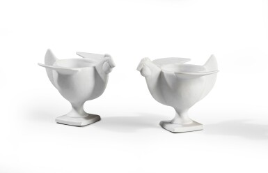 View full screen - View 1 of Lot 74. Two Poules egg cups, circa 1990.