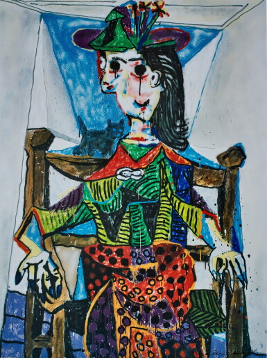 View full screen - View 1 of Lot 88. Dora Maar au Chat 2_P | 多拉 ∙ 馬爾 2_P .