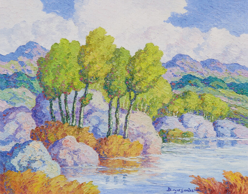 View full screen - View 1 of Lot 8. BIRGER SANDZÉN | LAKE IN THE ROCKIES.