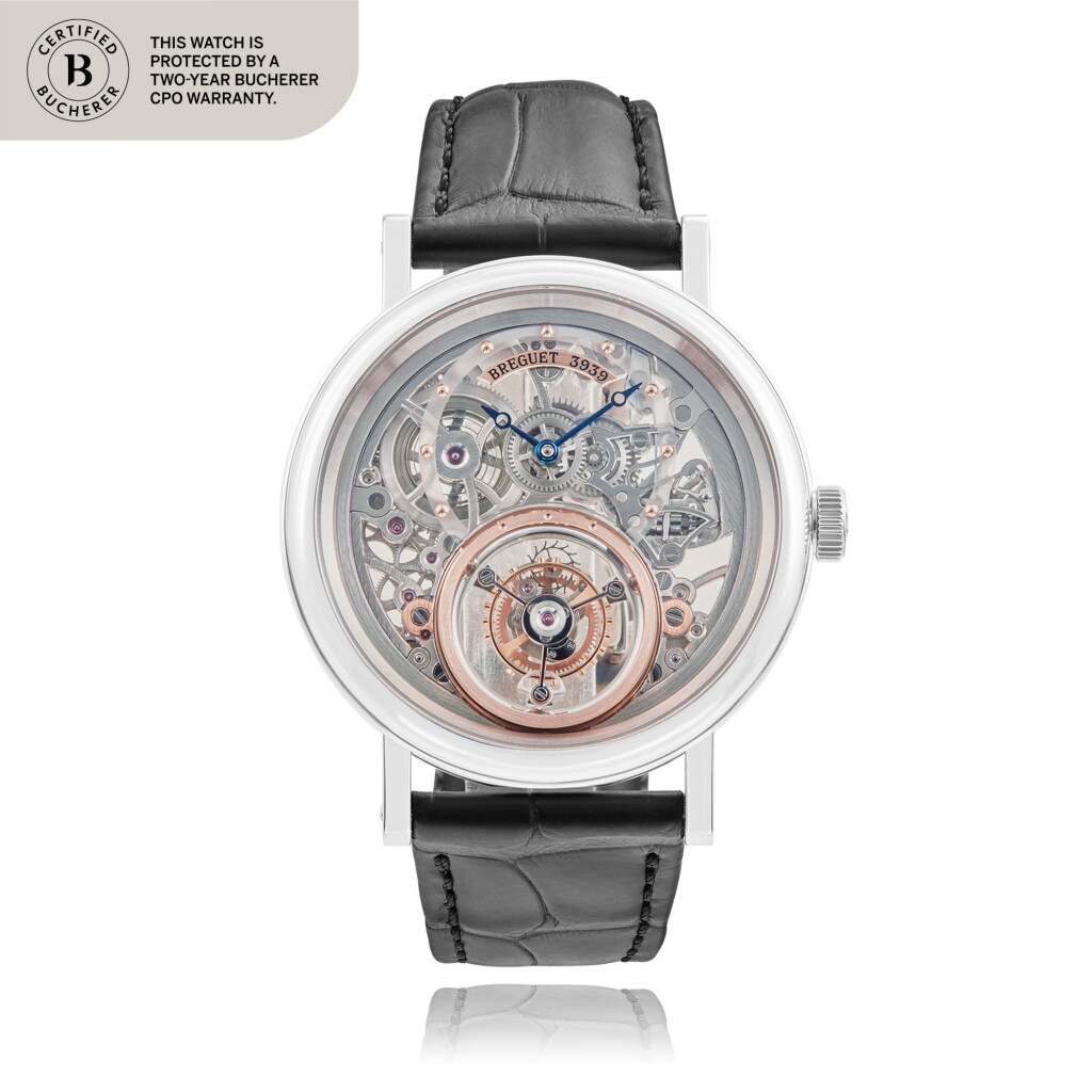 View full screen - View 1 of Lot 21. Classique Messidor, Ref. 5335PT429W6 Platinum skeletonized tourbillon wristwatch Circa 2012 | 寶璣 5335PT429W6型號「Classique Messidor」鉑金鏤空陀飛輪腕錶,年份約2012.