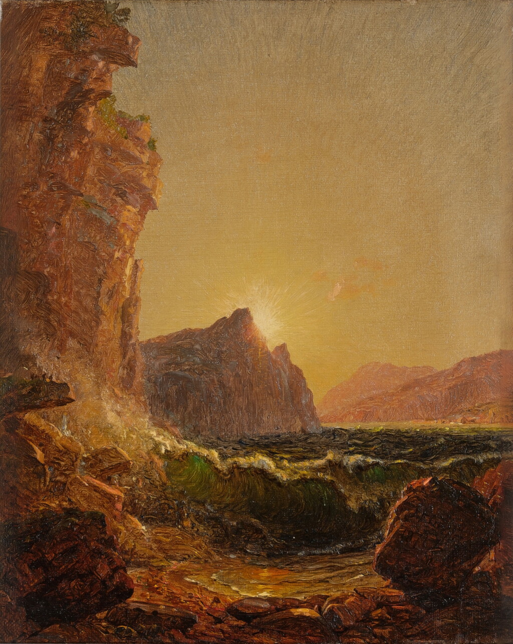 View full screen - View 1 of Lot 11. Sunset at Sea (Dorset Coast).