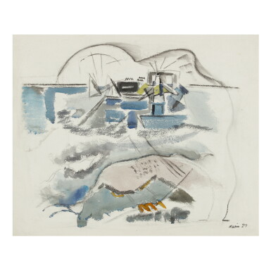 View full screen - View 1 of Lot 28. JOHN MARIN | DEER ISLE, MAINE (MOVEMENT NO. 28, PERTAINING TO DEER ISLE, THE HARBOR II).