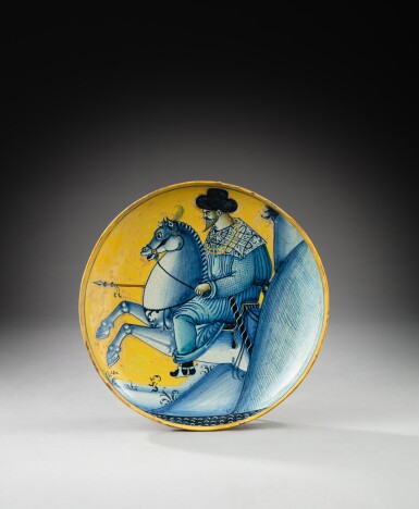 View full screen - View 1 of Lot 140. An Italian maiolica shallow dish, circle of Nicola Francioli, Deruta, circa 1520-50.