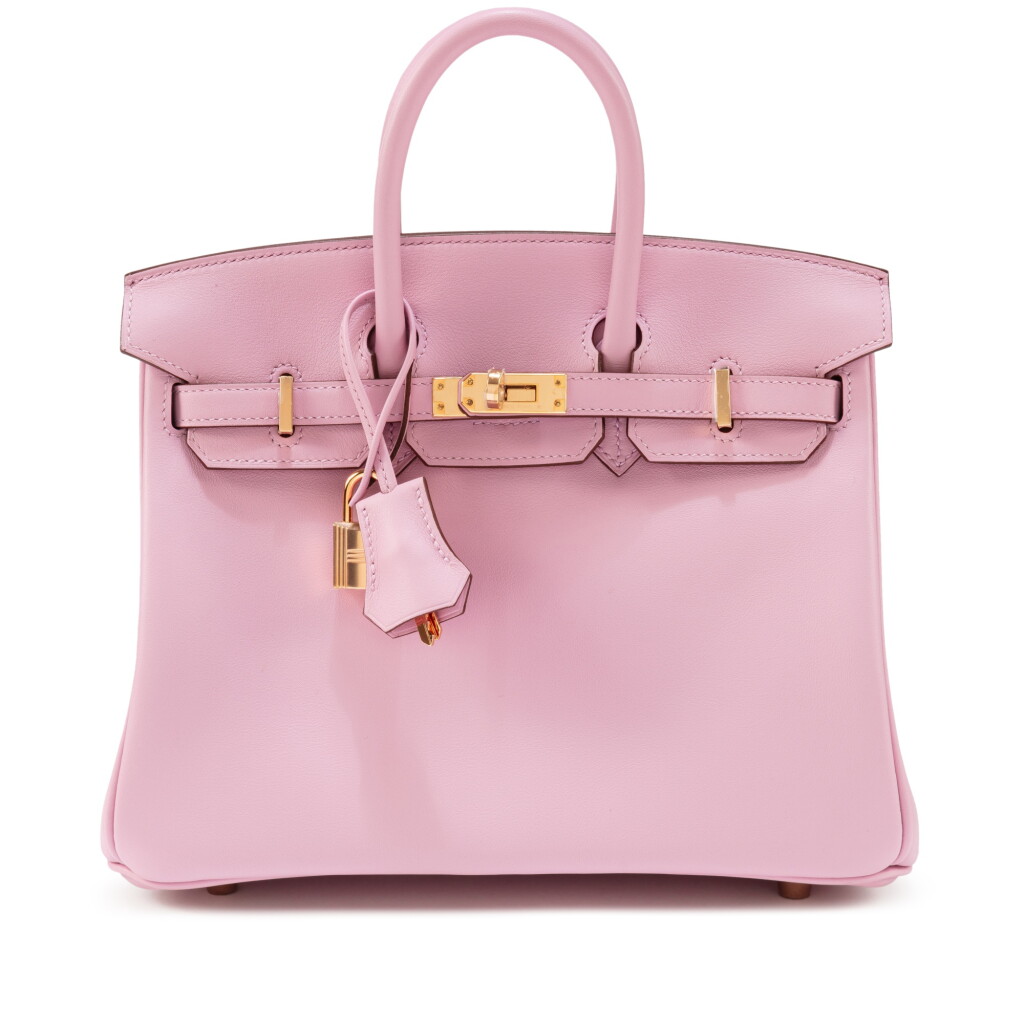 View full screen - View 1 of Lot 553. Mauve Sylvestre Swift Birkin 25 Rose Gold Hardware, 2023.