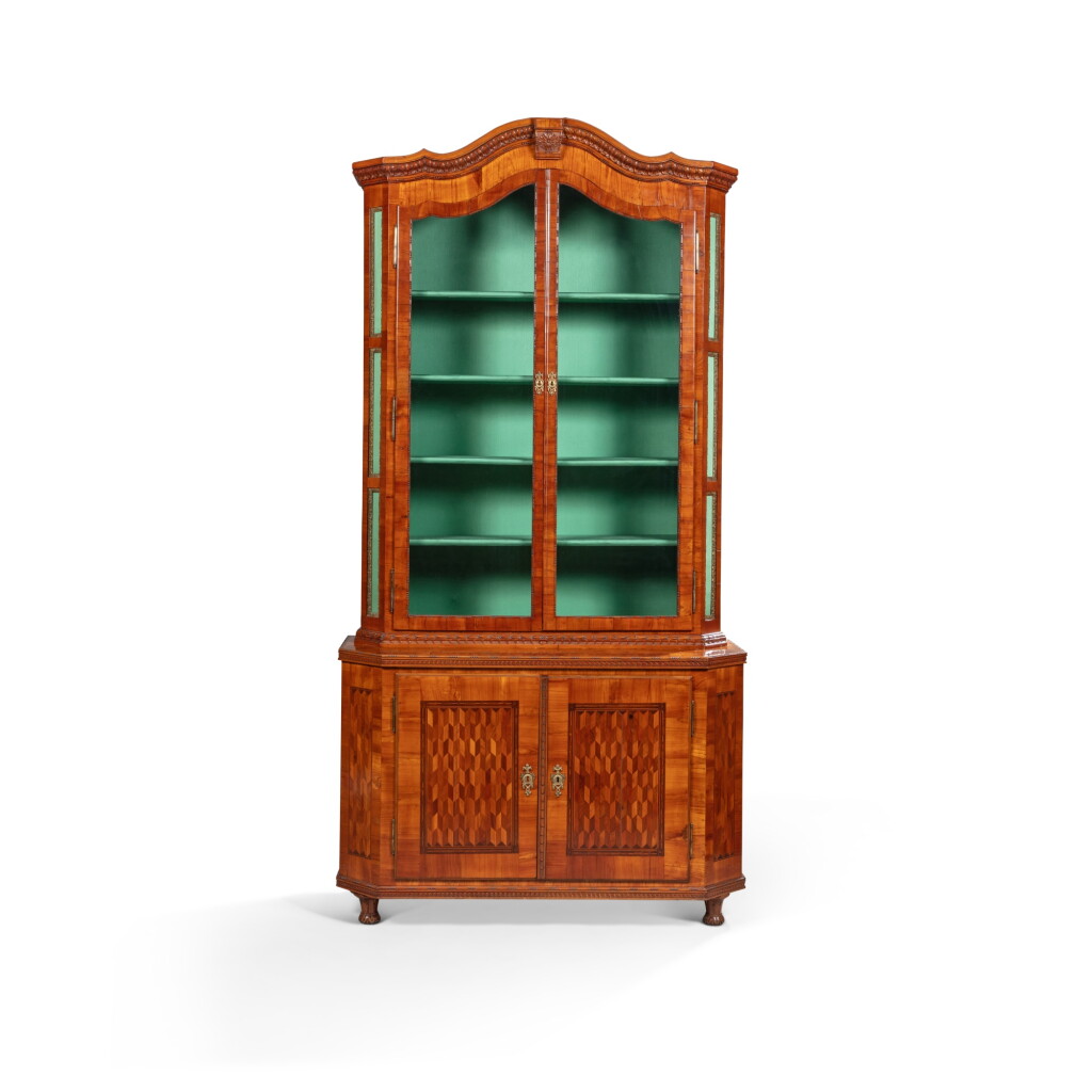 View full screen - View 1 of Lot 798. A pair of Austrian cherry and fruitwood display cabinets, probably Vienna, circa 1775.