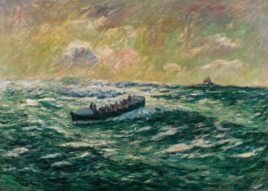 View full screen - View 1 of Lot 208. Le bateau de sauvetage à Audierne.