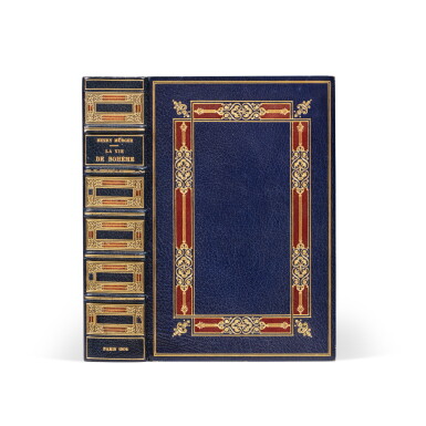 View full screen - View 1 of Lot 104. Scènes de la vie de Bohême. Paris, 1902. Reliure mosaïquée de Joseph Brétault..