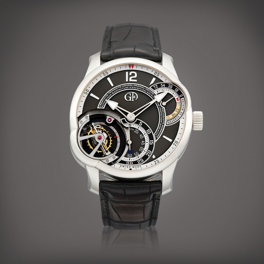 View full screen - View 1 of Lot 712. Tourbillon 24 Secondes Incliné | A platinum 24 seconds inclined tourbillon wristwatch with 72 hours power reserve indication, Circa 2010 | Tourbillon 24 Secondes Incliné | 鉑金24秒傾斜陀飛輪腕錶,備72小時動力儲備顯示,約2010年製.
