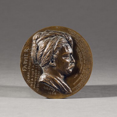 View full screen - View 1 of Lot 56. DAVID D'ANGERS | PORTRAIT MEDALLION OF CHARLES NICOLAS FABVIER.