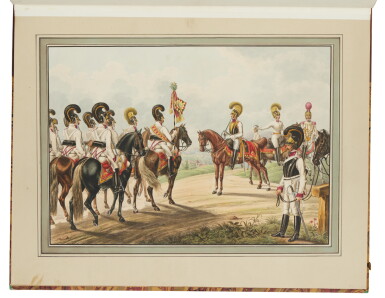 View full screen - View 1 of Lot 1085. Steubenrauch, Schindler, & Höchle | A very rare suite of military color plates in deluxe presentation.