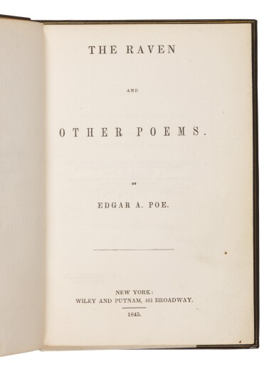 View full screen - View 1 of Lot 133. Poe, The Raven, 1845.
