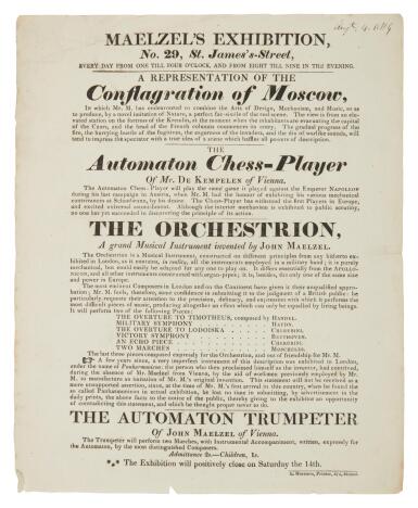 View full screen - View 1 of Lot 36. (Automaton Chess-Player) | Maelzel's mysterious mechanism.