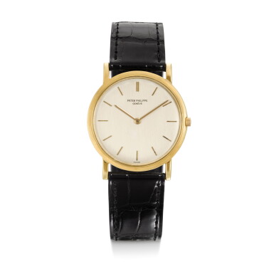 View full screen - View 1 of Lot 453. REFERENCE 3498 CALATRAVA GOLD WRISTWATCH CIRCA 1972.