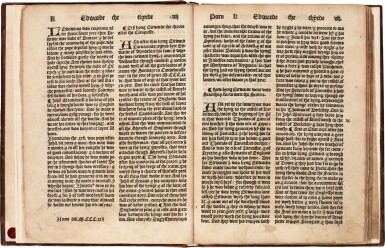 View full screen - View 1 of Lot 144. Chronicles of England, Westminster, Wynkyn de Worde, 1497, later calf.