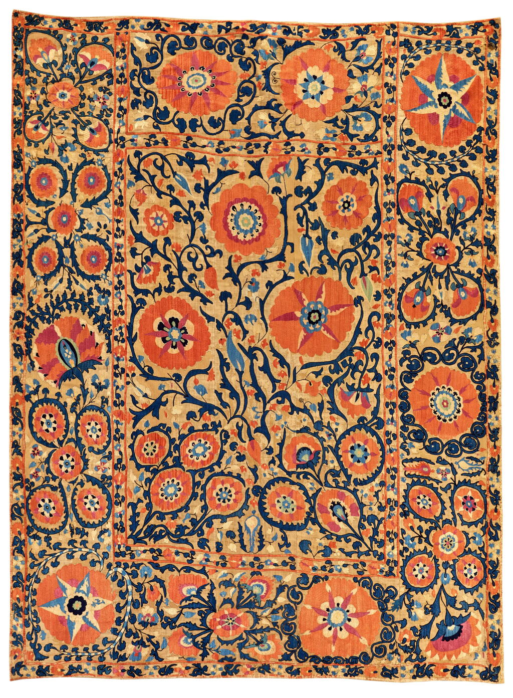View full screen - View 1 of Lot 640. A Shakhrisabz suzani, Central Asia, Uzbekistan, 18th century.