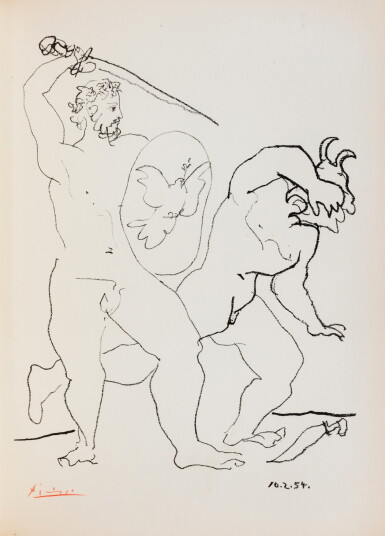 View full screen - View 1 of Lot 112. La Guerre et la Paix. Paris, Cercle d'Art, 1954. Un des 100 exemplaires de tête sur vélin d'Arches.