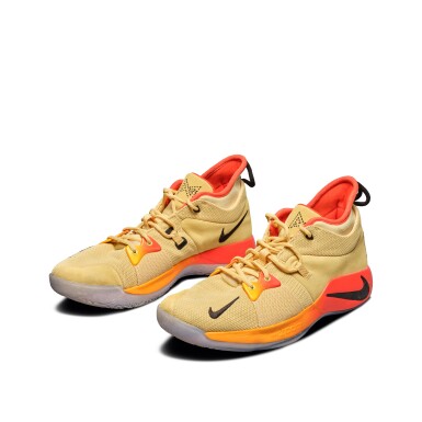 View full screen - View 1 of Lot 39. Paul George 2018 Oklahoma City Thunder Game Worn Sneakers.