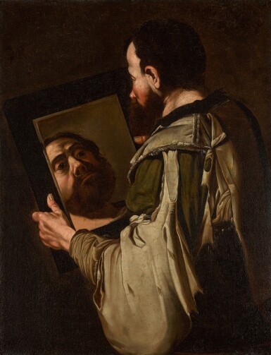 View full screen - View 1 of Lot 176. Philosopher with a mirror.