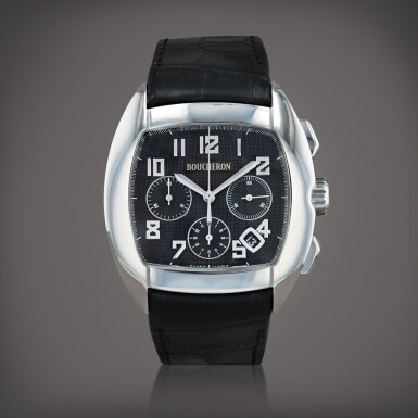 View full screen - View 1 of Lot 708. Montre bracelet chronographe en acier avec date | Stainless steel chronograph wristwatch with date Vers 2006 | Circa 2006.
