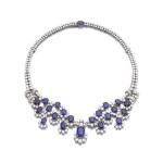 Sapphire and diamond necklace