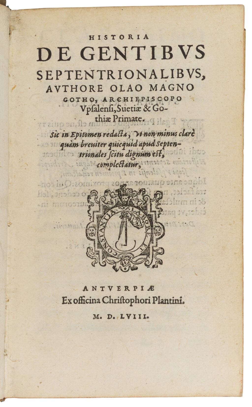 View full screen - View 1 of Lot 150. Magnus, Historia de gentibus septentrionalibus, Antwerp, 1558, old vellum.