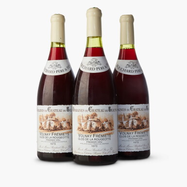 View full screen - View 1 of Lot 277. Volnay, Frémiets, Clos de la Rougeotte 1973 Bouchard Père et Fils (3 MAG).