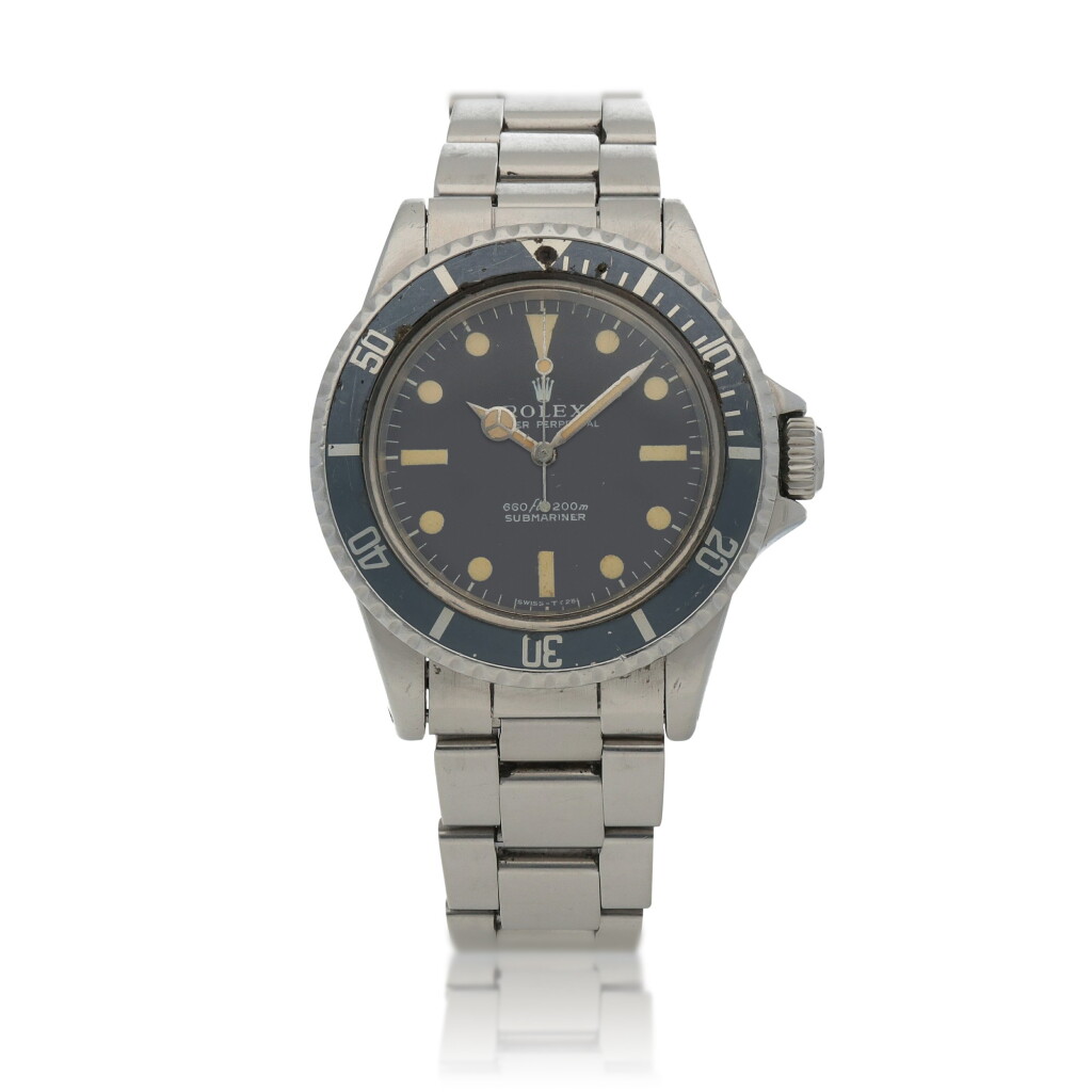 View full screen - View 1 of Lot 11. Submariner, Ref. 5513 Stainless steel wristwatch with date and bracelet Circa 1970.