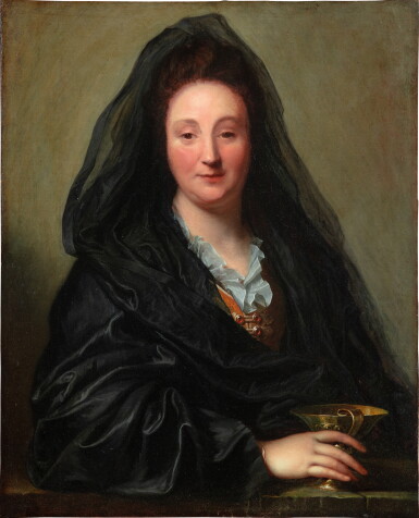 View full screen - View 1 of Lot 34. Presumed portait of Catherine Condummer playing Rodogune | Portait présumé de Catherine Condummer dans le rôle de Rodogune.