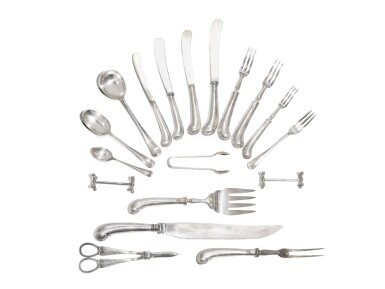 View full screen - View 1 of Lot 142. A GEORGE V HANOVERIAN PATTERN SILVER FLATWARE SERVICE, HARRISON BROTHERS & HOWSON OF SHEFFIELD, LONDON, 1926.