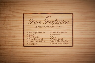 View full screen - View 1 of Lot 727. Pure Perfection, 12 Parker 100 Point Wines 2009 (12 BT).