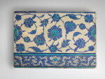 A Blue and White Iznik Pottery Border Tile, Turkey, circa 1530