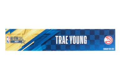 View full screen - View 1 of Lot 77. Trae Young ‘NBA All-Star Game’ Locker Room Nameplate .