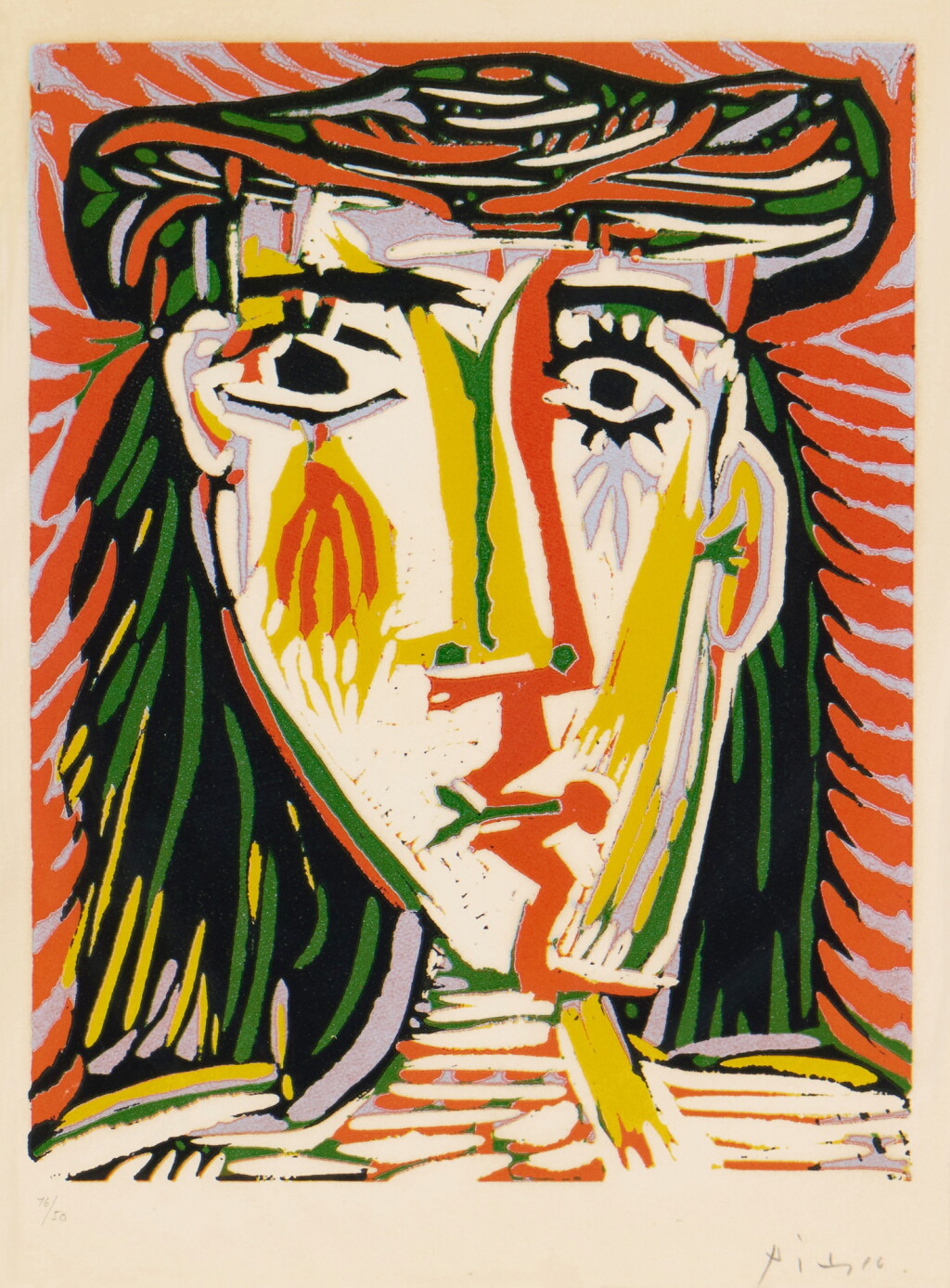 View full screen - View 1 of Lot 65. Jacqueline au chapeau de paille (Bloch 1073; Baer 1281).