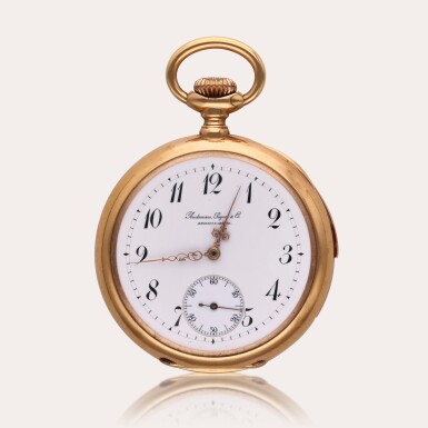 View full screen - View 1 of Lot 437. A yellow gold minute repeating open faced watch, Circa 1888.