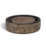 A duan 'luohan' inkstone | 端石雕羅漢圖硯