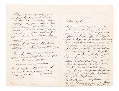 View full screen - View 1 of Lot 22. Lettre autographe signée à la princesse russe Sophie Koslowska, 12 mars 1842. Avec une autre lettre au libraire Silbermann..