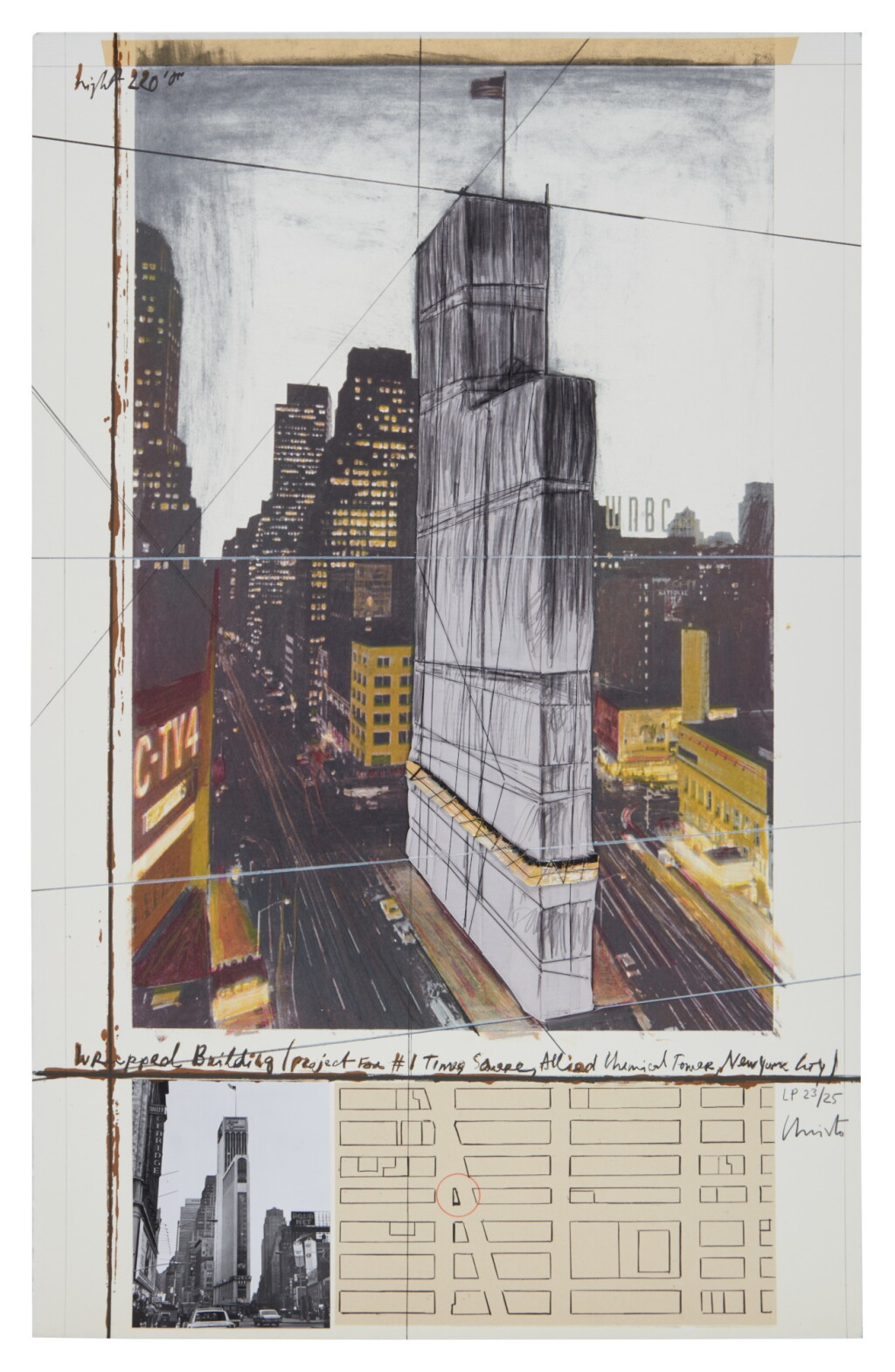 View full screen - View 1 of Lot 13. Wrapped Building, Project for 1 Times Square, Allied Chemical Tower (S. 154).