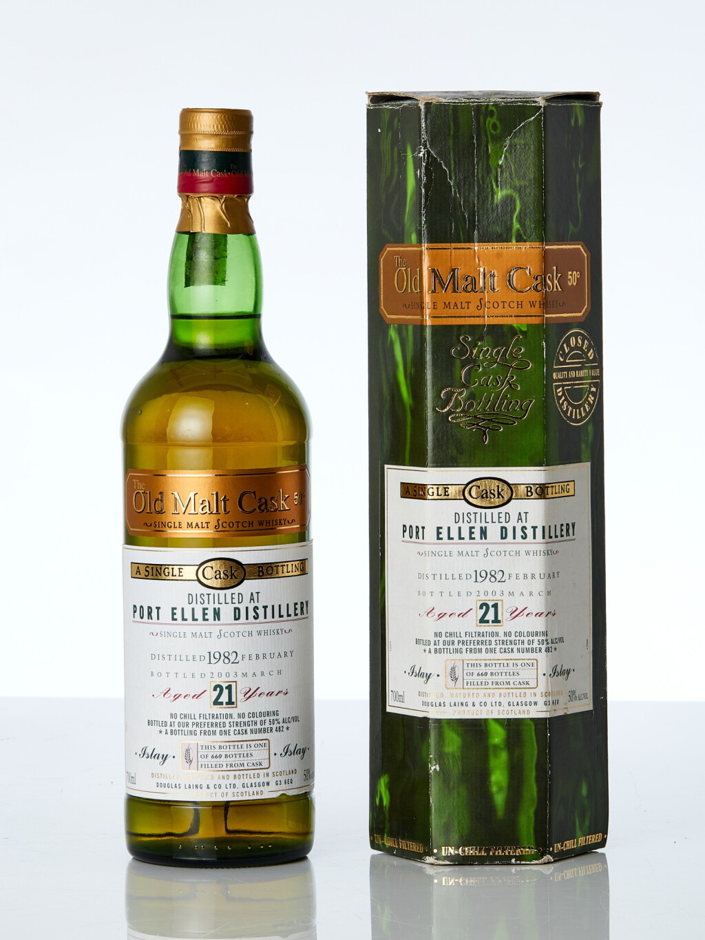 View full screen - View 1 of Lot 7634. Port Ellen Douglas Laing Old Malt Cask 21 Year Old 50.0 abv 1982 (1 BT70).