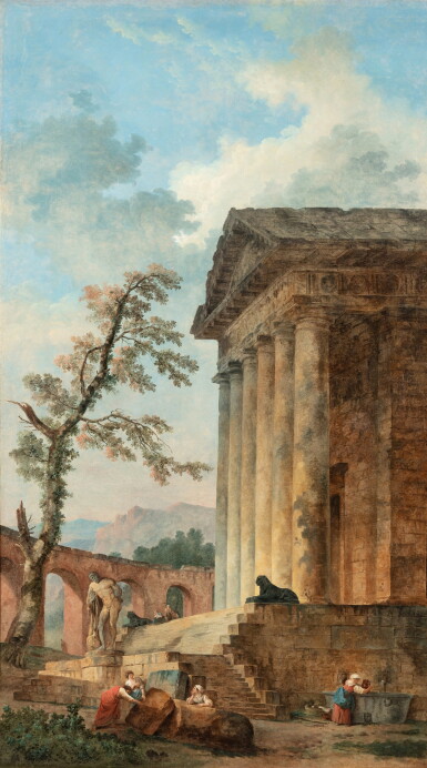 View full screen - View 1 of Lot 62. An architectural capriccio with ruins | Caprice architectural aux ruines.