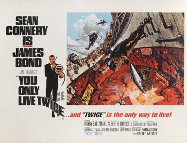 View full screen - View 1 of Lot 28. You Only Live Twice (1967) style A poster (volcano), British.