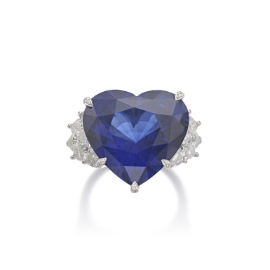 View full screen - View 1 of Lot 287. Sapphire and diamond ring | 蕭邦 藍寶石及鑽石戒指.