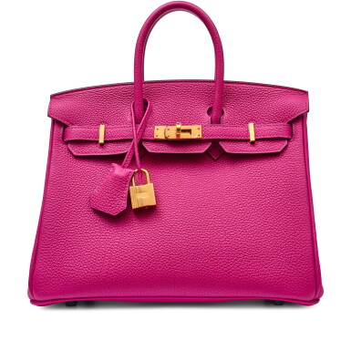 View full screen - View 1 of Lot 15. Rose Pourpre Togo Birkin 25 Gold Hardware, 2020.