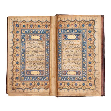 View full screen - View 1 of Lot 167. An illuminated Qur'an, copied by Ahmad ibn Mulla Uthman, India, Mughal, dated 1143 AH/1730-31 AD.