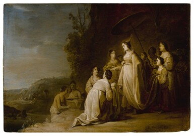 View full screen - View 1 of Lot 90. DANIEL THIEVART | THE FINDING OF MOSES.