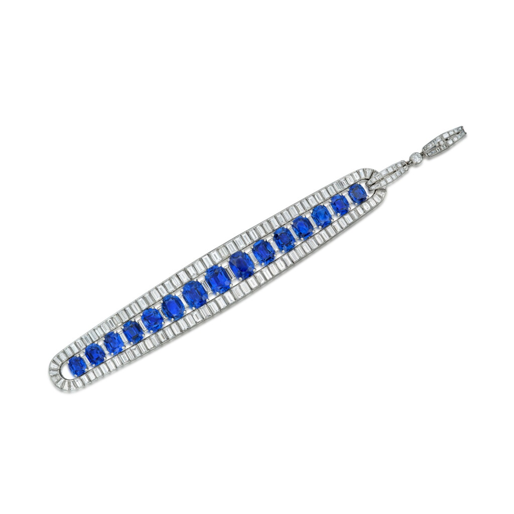 View full screen - View 1 of Lot 74. Sapphire and Diamond Bracelet.