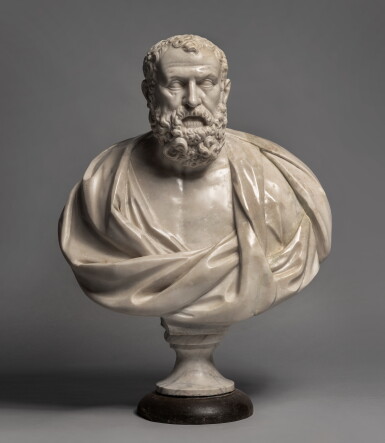 View full screen - View 1 of Lot 552. Bust of Hesiod.